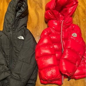 Kids moncler and northface